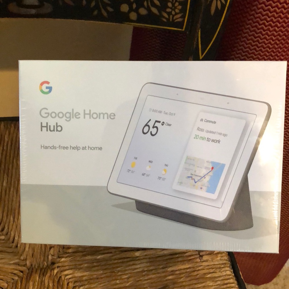 Google Home / Nest hub.  hand-free help at home
